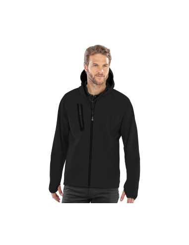 RES-R909X-3-Layer Recycled Printable Hooded Casual Softshell Jacket